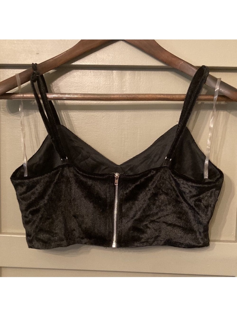 L'atiste By Amy Black Velvet Floral Embroidered Skort & Crop Top Set Size Small - Picture 8 of 15